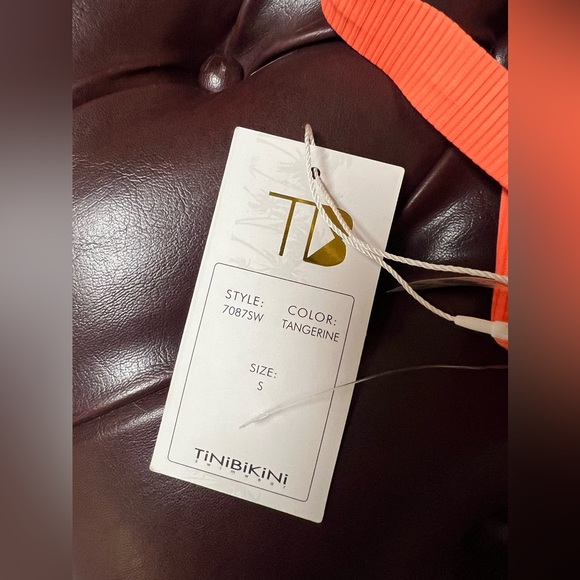 Tinibikini NWT Orange Tangerine Bikini Bathing Suit size Small - Picture 7 of 7